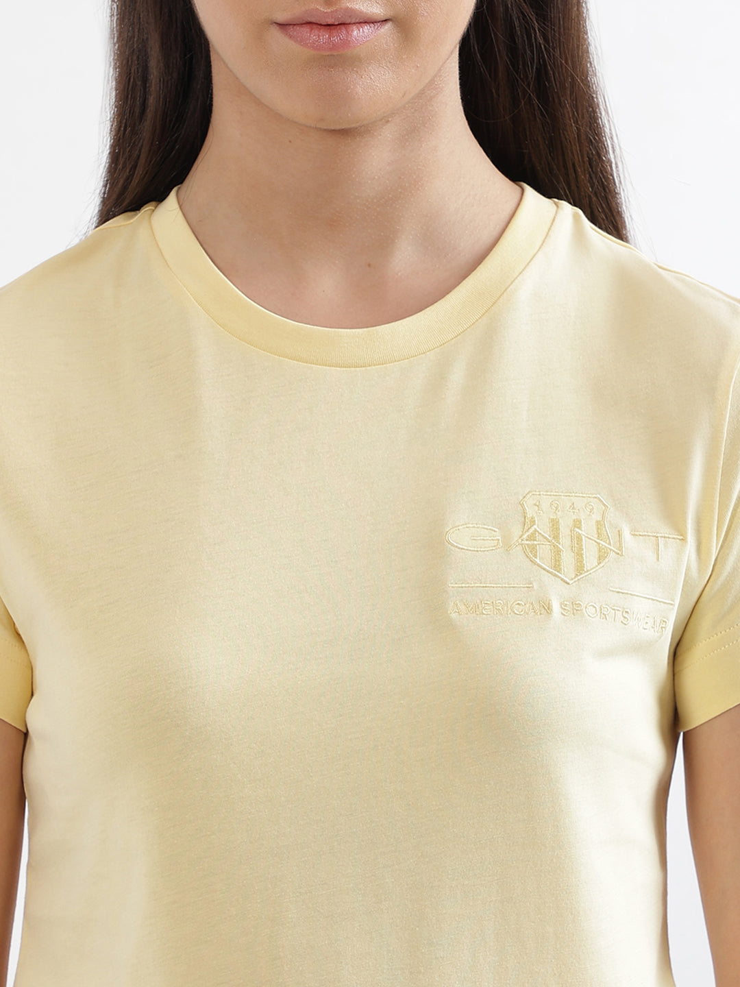 Gant Light Yellow Regular Fit T-Shirt