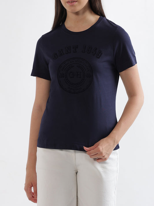 Gant Navy Logo Regular Fit T-Shirt