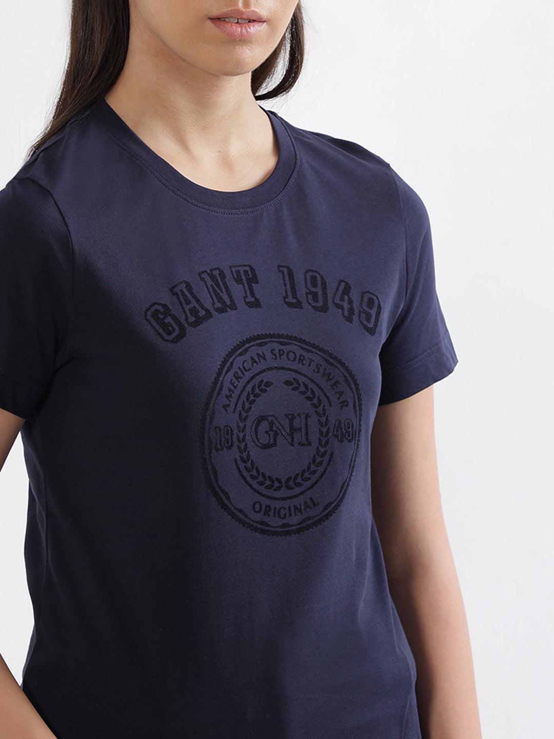 Gant Navy Logo Regular Fit T-Shirt