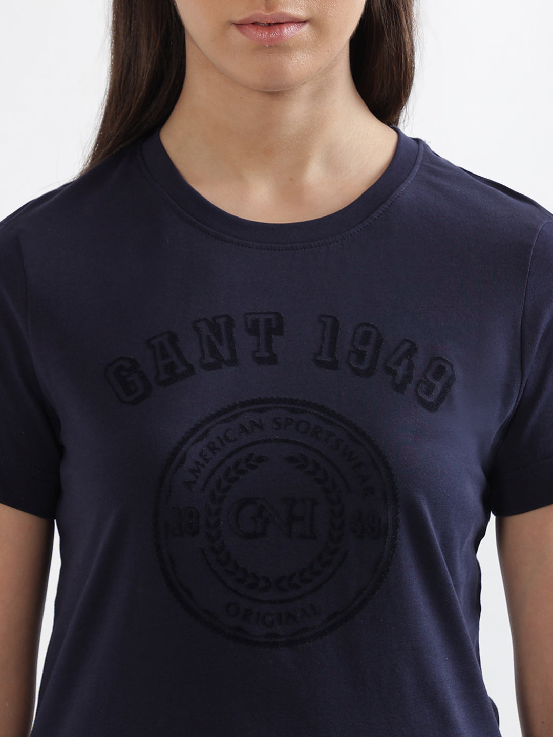 Gant Navy Logo Regular Fit T-Shirt