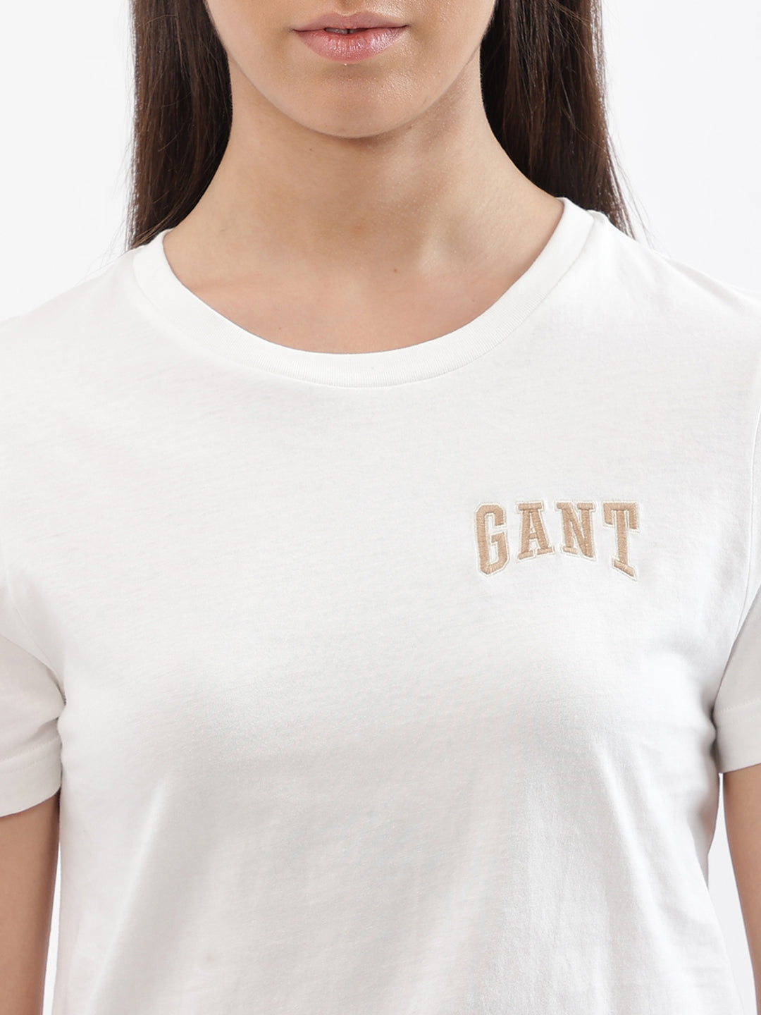 Gant Off White Logo Regular Fit T-Shirt