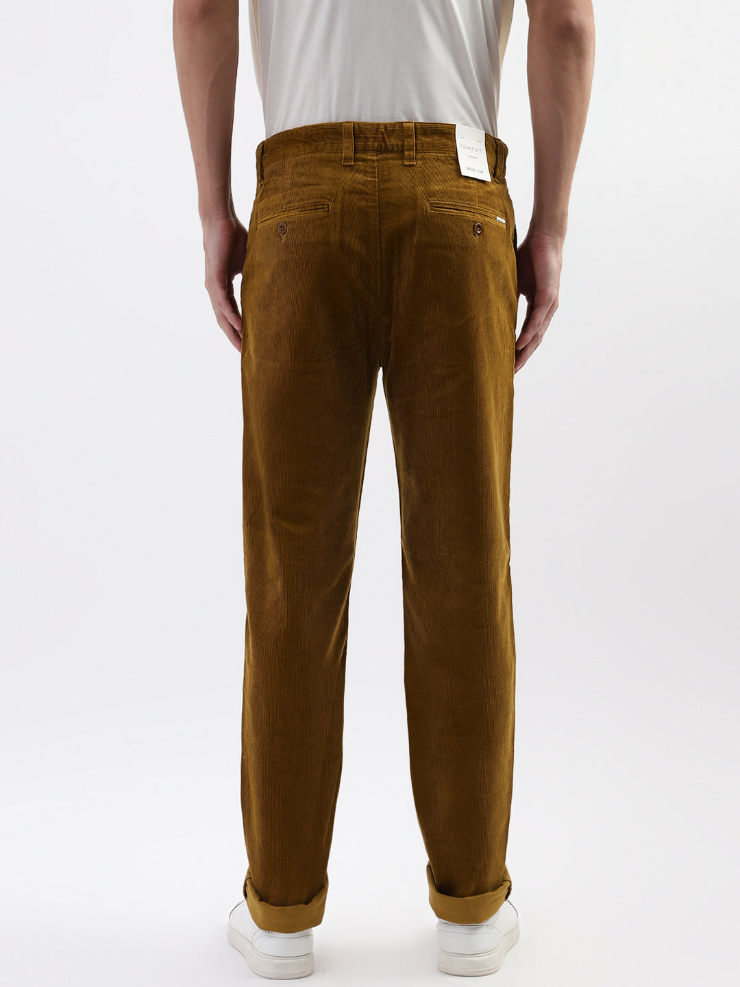 Gant Men Brown Solid Regular Fit Trouser