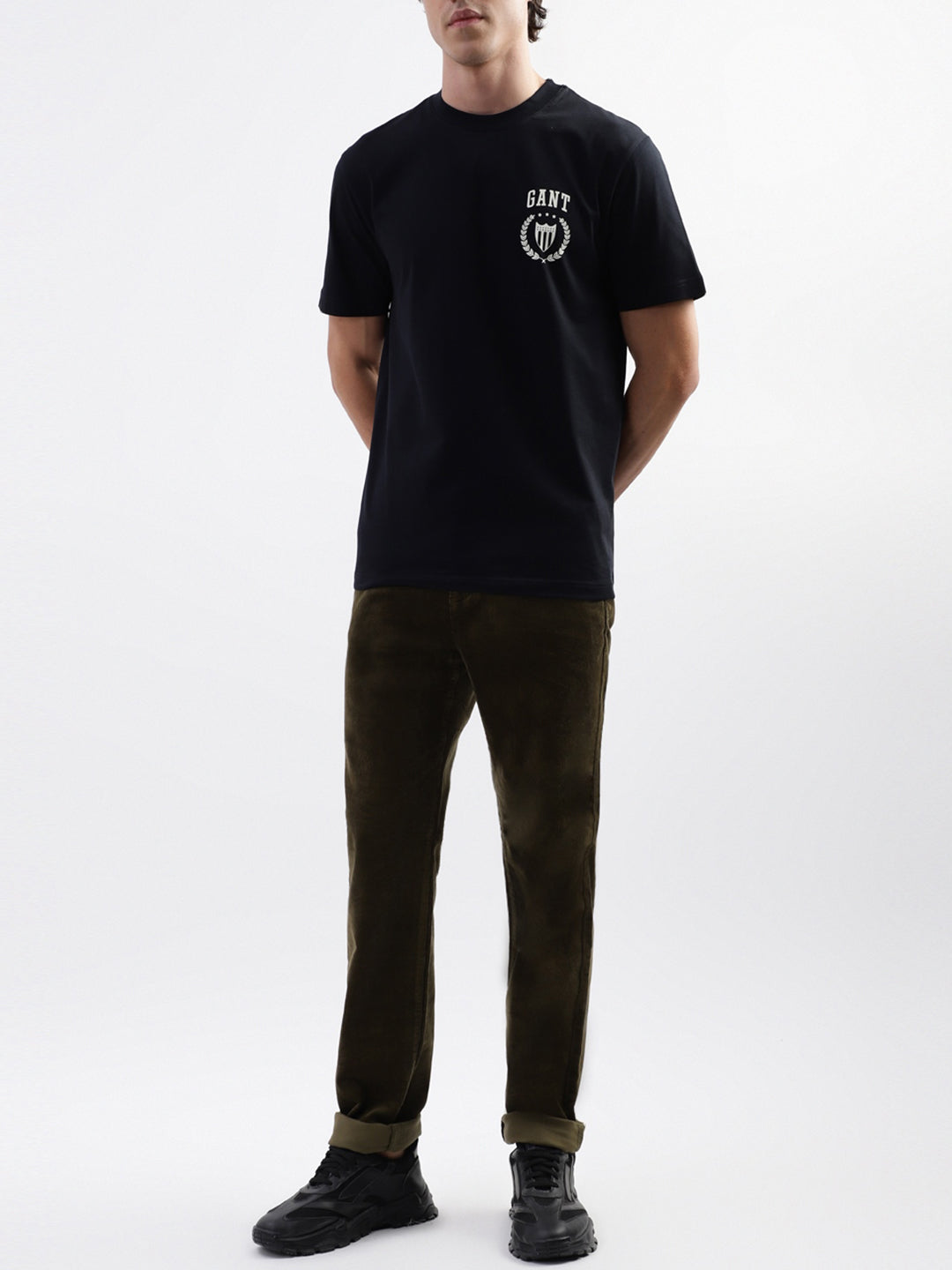 Gant Black Logo Relaxed Fit T-Shirt