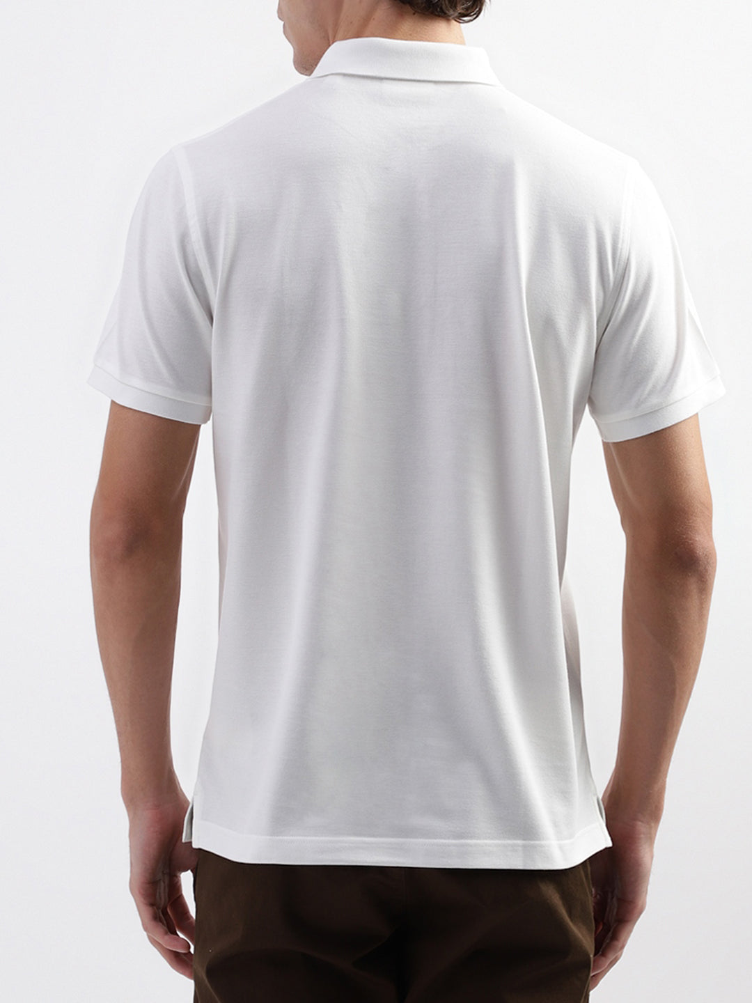 Gant White Logo Regular Fit Polo T-Shirt