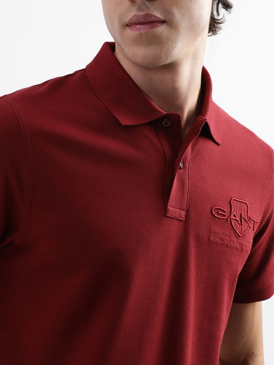 Gant Red Logo Regular Fit Polo T-Shirt