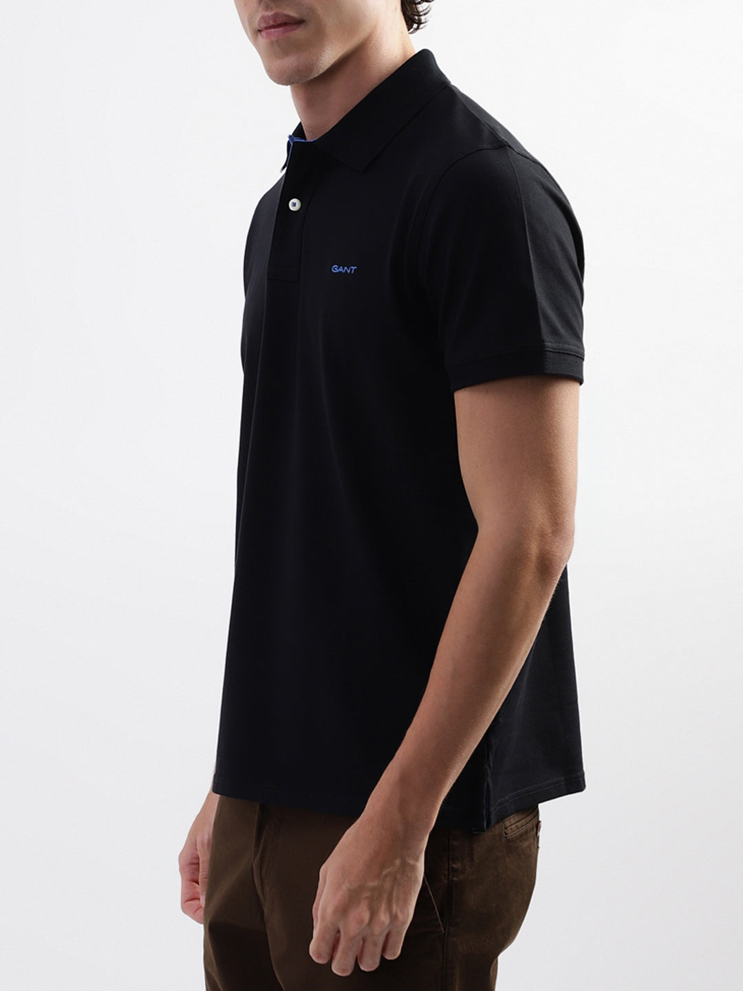 Gant Black Regular Fit Polo T-Shirt