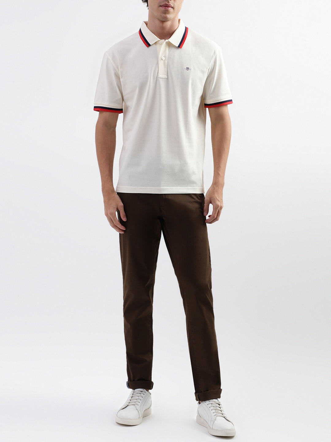 Gant Cream Regular Fit Polo T-Shirt