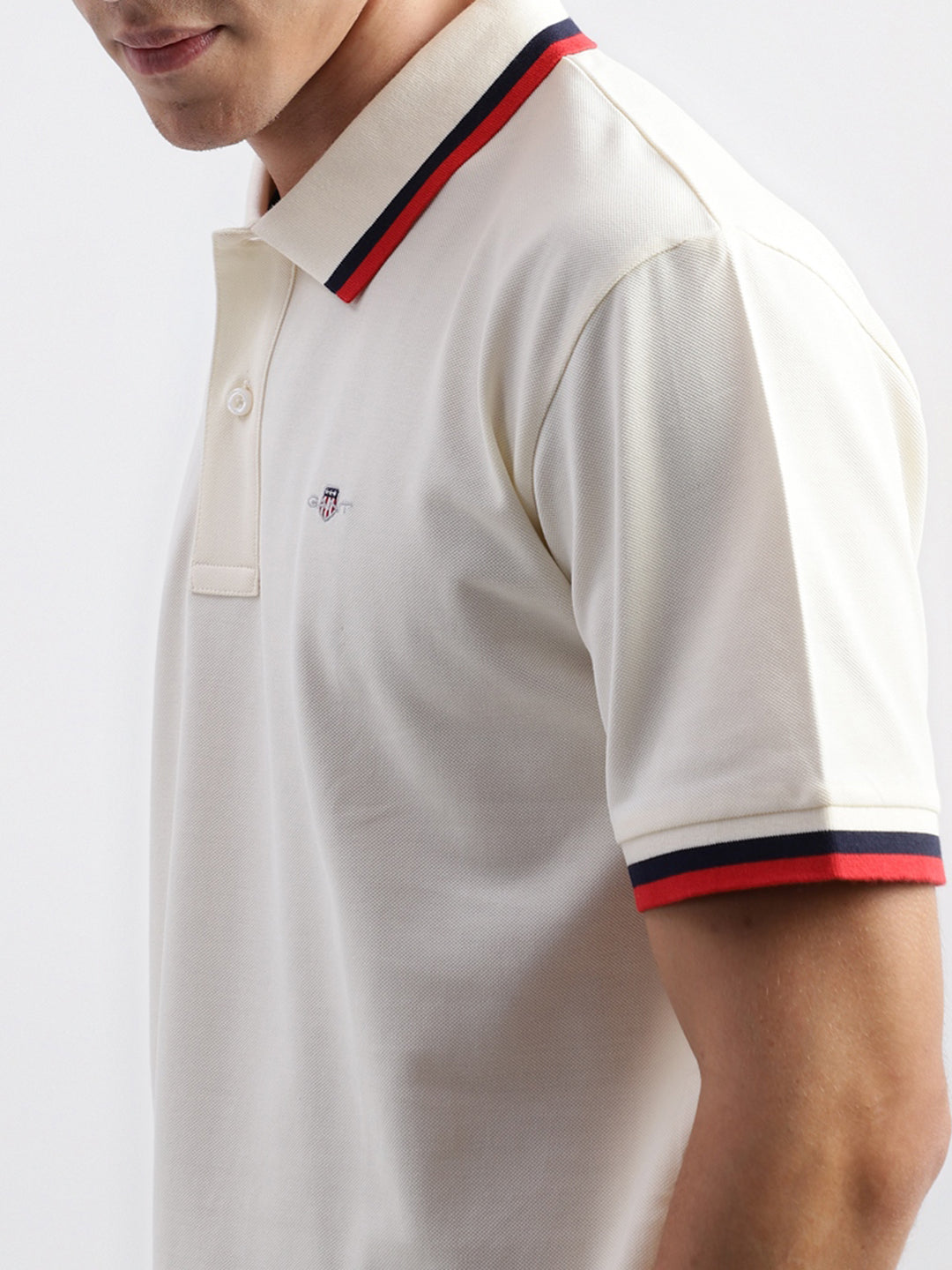 Gant Cream Regular Fit Polo T-Shirt