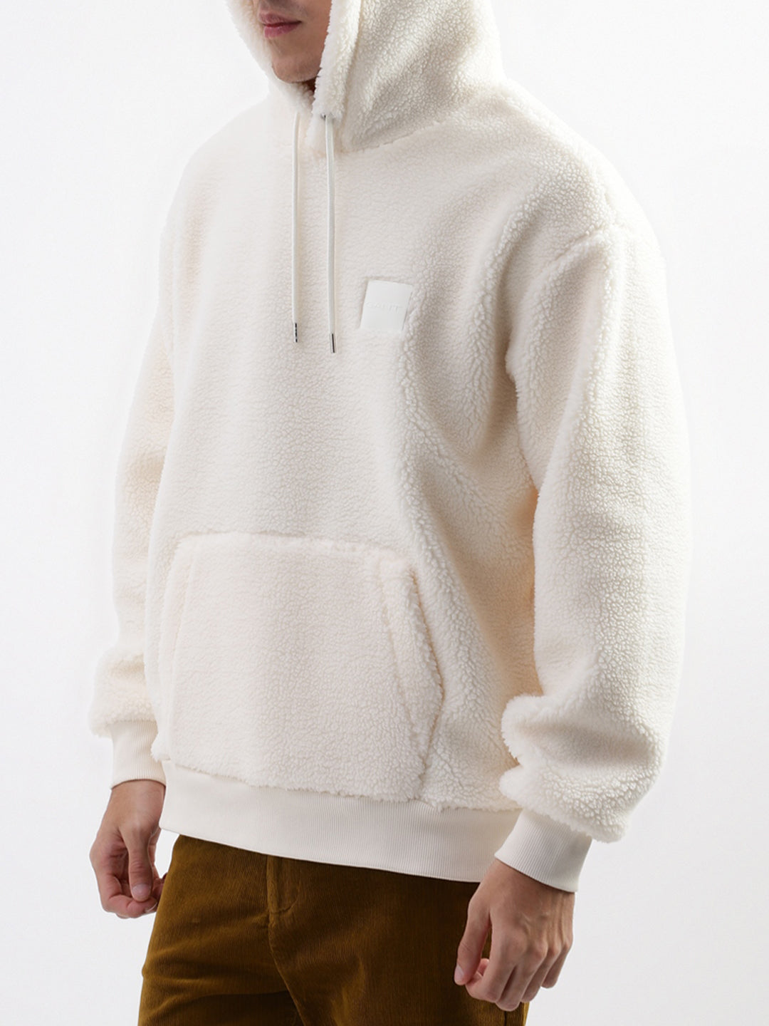 Gant Men Cream Solid Hooded Sweatshirt