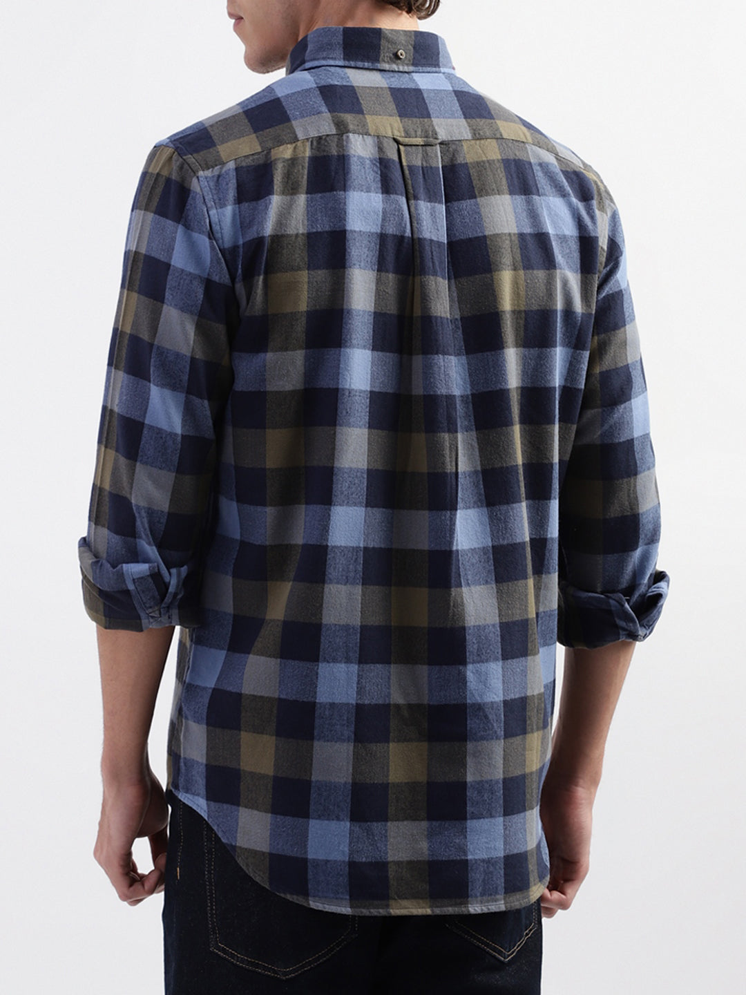 Gant Blue Checked Regular Fit Shirt