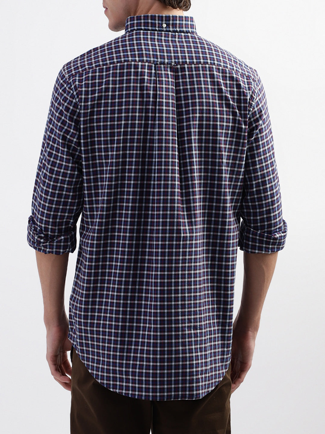 Gant Blue Checked Regular Fit Shirt