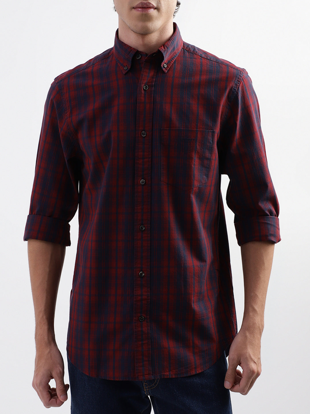 Gant Red Checked Regular Fit Shirt