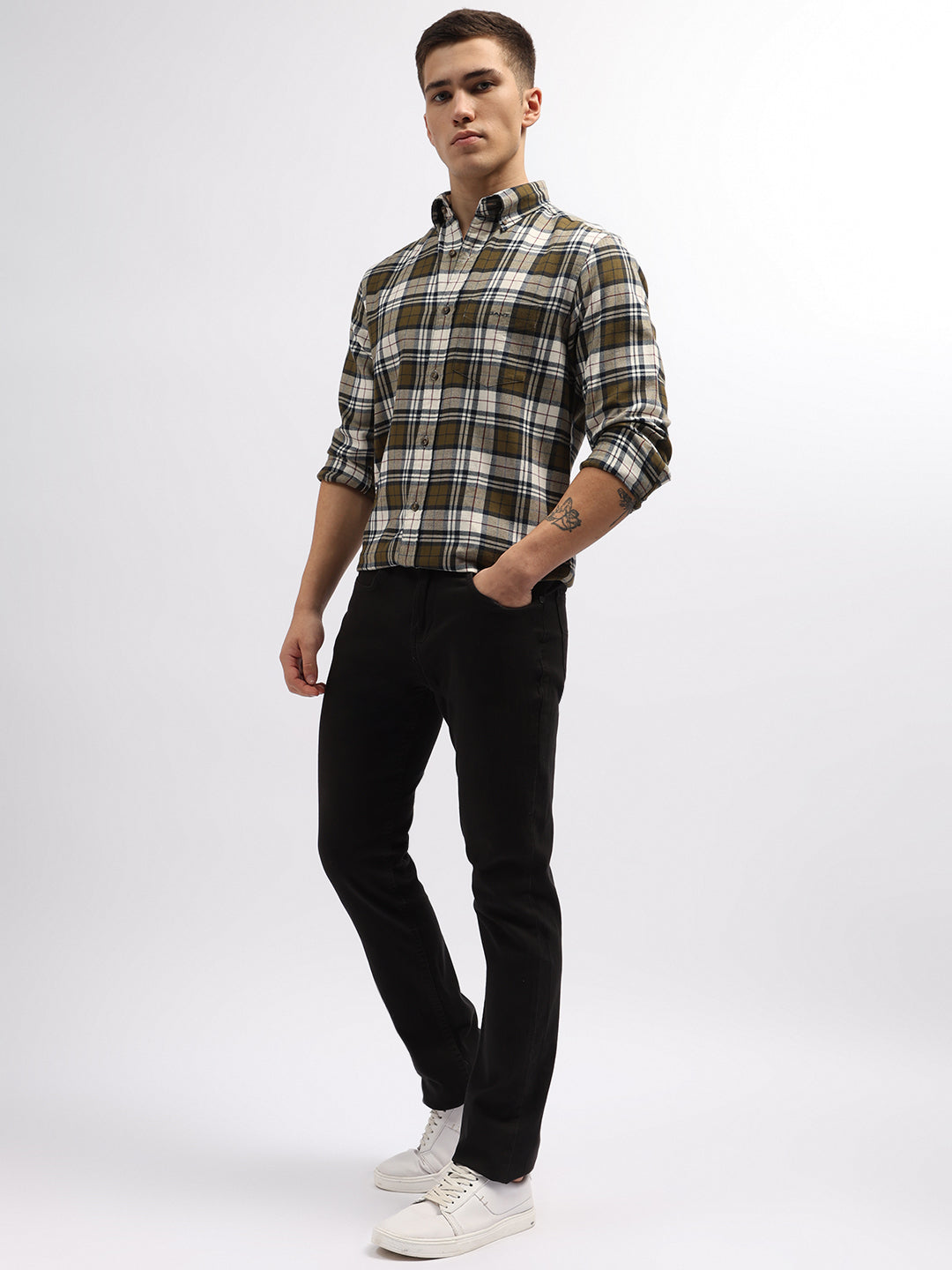 Gant Green Fashion Checked Regular Fit Shirt