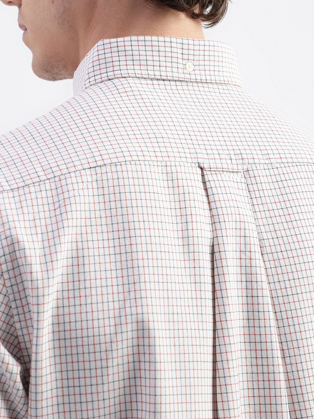 Gant White Checked Regular Fit Shirt