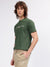 Gant Men Green Solid Round Neck Short Sleeves T-shirt