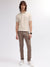 Gant Men Beige Striped Polo Collar Short Sleeves T-shirt