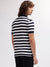 Gant Men Navy Blue Striped Polo Collar Short Sleeves T-shirt