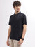 Gant Men Black Solid Polo Collar Short Sleeves T-Shirt