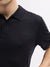 Gant Men Black Solid Polo Collar Short Sleeves T-Shirt