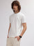 Gant Men Off White Solid Round Neck Short Sleeves T-shirt