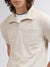 Gant Men Beige Solid Polo Collar Short Sleeves T-shirt