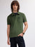 Gant Men Green Solid Polo Collar Short Sleeves T-shirt