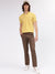 Gant Men Yellow Solid Polo Collar Short Sleeves T-shirt