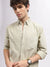 Gant Men Beige Solid Button Down Collar Full Sleeves Shirt