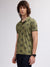 True Religion Men Green Printed Polo Collar Short Sleeves T-shirt