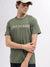 True Religion Men Green Printed Round Neck Short Sleeves T-Shirt