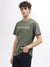 True Religion Men Green Printed Round Neck Short Sleeves T-Shirt