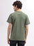 True Religion Men Green Printed Round Neck Short Sleeves T-Shirt