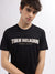 True Religion Men Black Printed Round Neck Short Sleeves T-Shirt