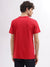 True Religion Men Red Printed Round Neck Short Sleeves T-Shirt