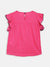 Elle Kids Girls Pink Solid Round Neck Top