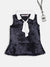 Elle Kids Girls Navy Solid Round Neck Top