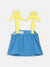 Blue Giraffe Girls Blue Solid Square Neck Top