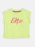 Elle Kids Girls Yellow Solid Round Neck Top