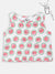 Blue Giraffe Girls White Printed Round Neck Top