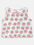 Blue Giraffe Girls White Printed Round Neck Top