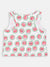 Blue Giraffe Girls White Printed Round Neck Top