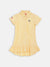 Blue Giraffe Girls Yellow Striped Collar Dress