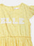 Elle Kids Girls Yellow Self - Design Round Neck Dress