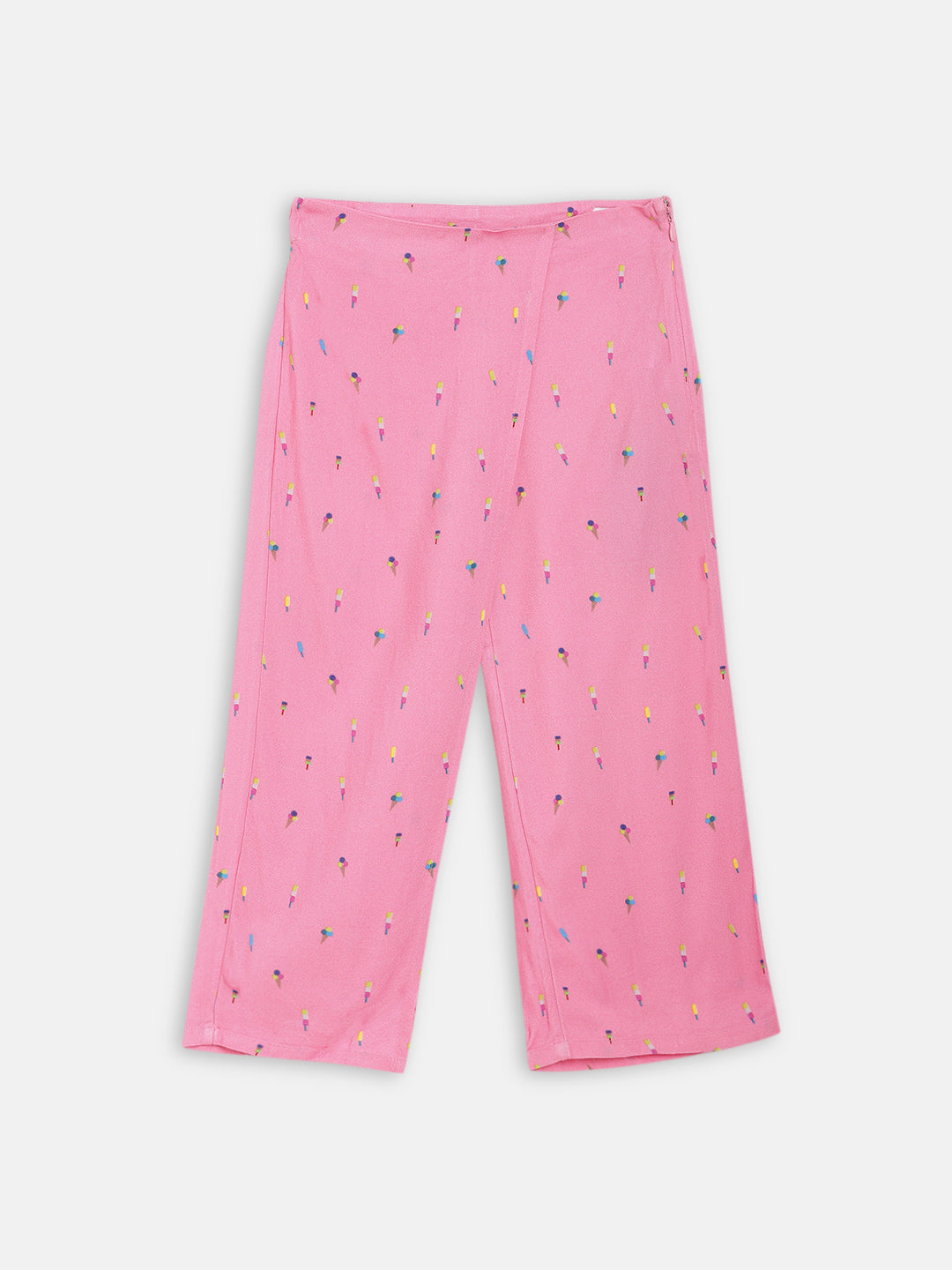 Elle Kids Girls Pink Printed Regular Fit Trouser