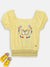 Elle Kids Girls Yellow Solid Round Neck Top