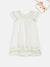 Elle Kids Girls White Solid Round Neck Dress