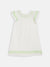 Elle Kids Girls White Solid Round Neck Dress