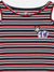 Blue Giraffe Girls Navy Striped Round Neck Top