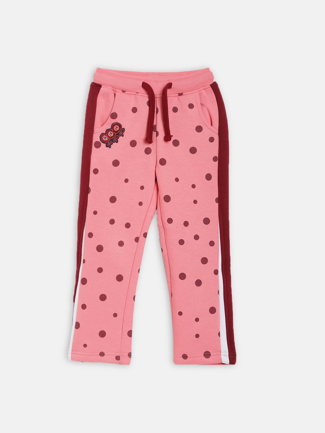 Elle Kids Girls Pink Printed Regular Fit Trouser