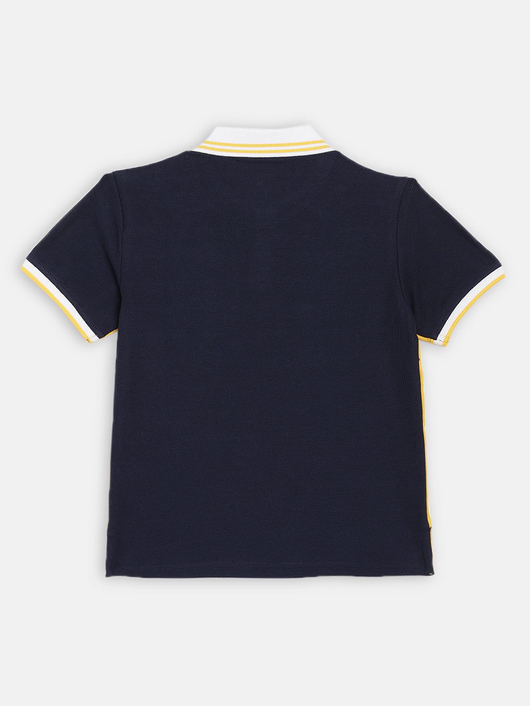 Blue Giraffe Boys Navy Solid Polo TShirt